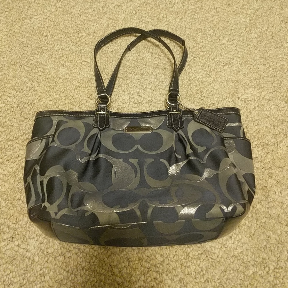 Gorgeous Blue and Silver Coach purse